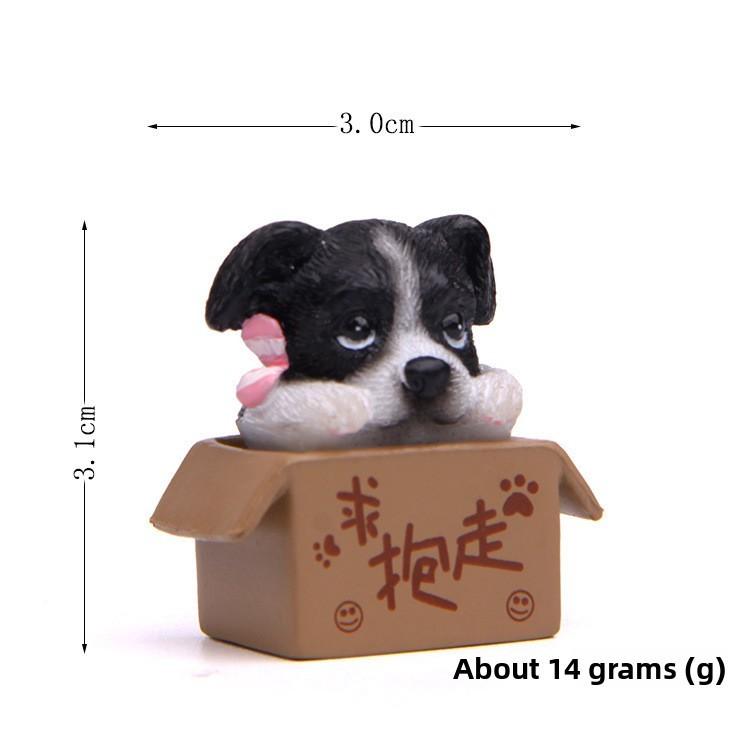 Cute Cartoon Box Corgi Husky Shepherd Dog Mini Model For Party Decorations And Gifts