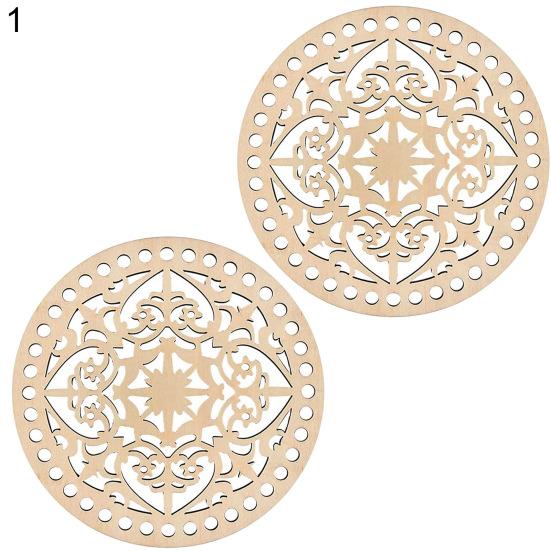 2 шт., креативная неокрашенная легкая сумка, вязаная крючком, деревянная основа, пустая корзина, дно, деревянные швейные инструменты