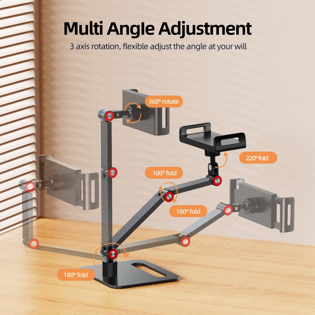 UPERFECT Ustand D9 Flexible Steel Spring Clip For 13.3-17.3" Portable Monitor Bracket 360° Adjustable External Vertical Screen