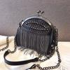 Casual Women Bags Designer Punk Style Chains Shoulder Bag Ladies Small Rivet Tassel Cross Body Bag Sac A Main