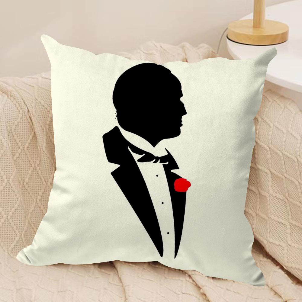 Film The GGodfather Cushion Cover Soft Plush Fabric DoubleSided Printed Sofa Cushion Cover for All Seasons Home Decor Gift