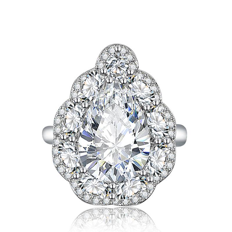 BELLA BOX Кольца изменяемого размера в форме капли для женщин, циркон, помолвка, изысканные ювелирные изделия, подарок