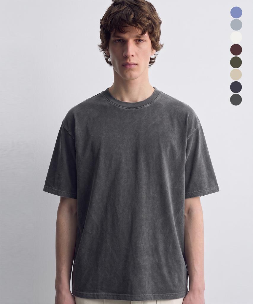 DE GRAND MATIN Pigment Dyed Relaxed Over-Fit T-Shirt (B Type)