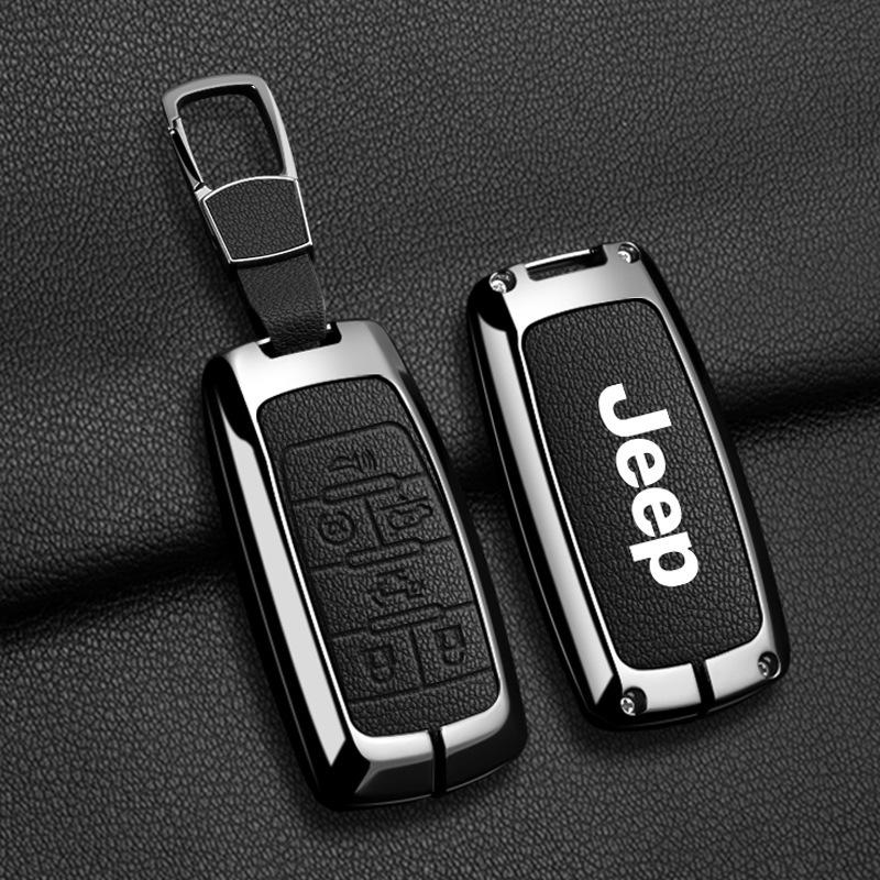 Совместимый чехол для ключа Jeep для Compass, Renegade, Cherokee, Grand Commander, Grand Cherokee