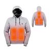 Men Heated Hoodie with 3 Heat Levels USB Heating Big Front Pocket Adjustable Temperature Settings Ribbed Cuffs Hem Top Long Sleeve Electric Hoodie