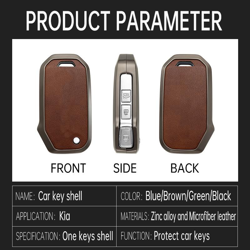 Чехол для ключа автомобиля из цинкового сплава + кожи для KIA Ceed 2025 CD Forte 2018 2019 2025 Cerato 2019 K3 Gt Seltos Sportage 2020 Sorento