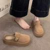 Ретро толстоподошвенные полутапочки Birkenstock, новые весенние уличные туфли Birkenstock для увеличения роста