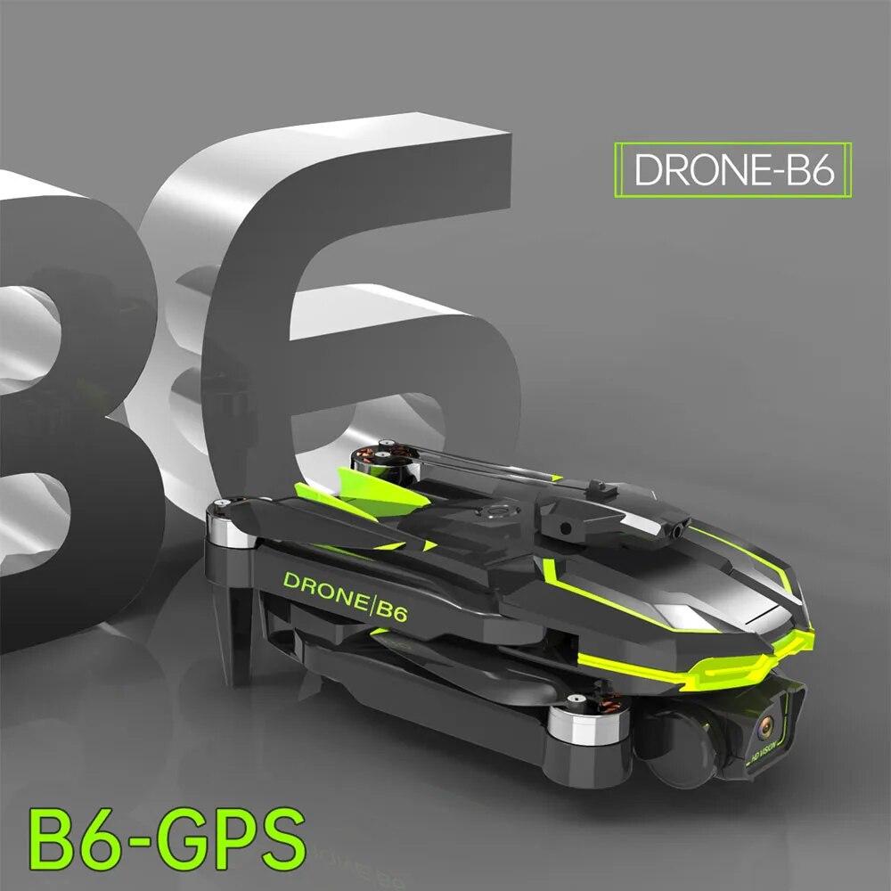 B6 Race Drone Бесщеточный двигатель Двойной 8K Профессиональная аэрофотосъемка WIFI FPV GPS Предотвращение препятствий Четырехосевой радиоуправляемый квадрокоптер Игрушка