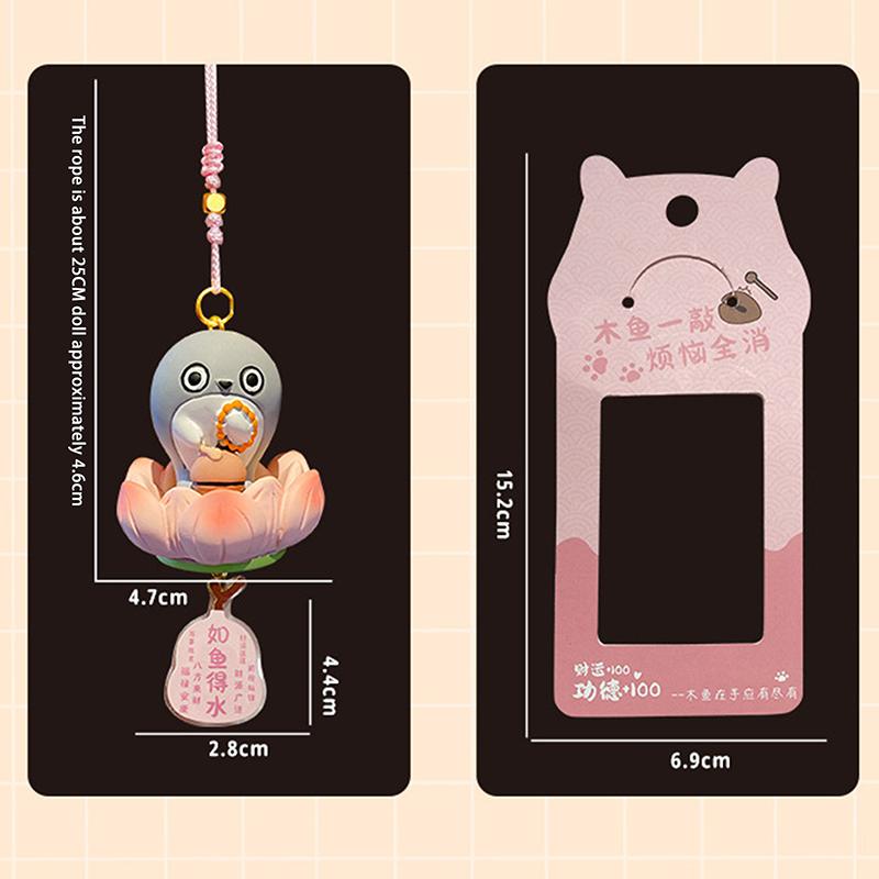 Качающееся животное Капибара Автомобильный кулон Удача Лотос Основание Автомобильный подвесной орнамент Кошка Панда Авто Зеркало заднего вида Подвеска Домашний декор