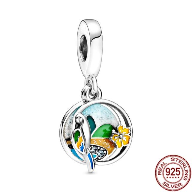 Подвеска с несколькими узорами подходит для браслета/ожерелья из стерлингового серебра 925 пробы, подвеска из бисера, ювелирные изделия для мамы, фестиваля