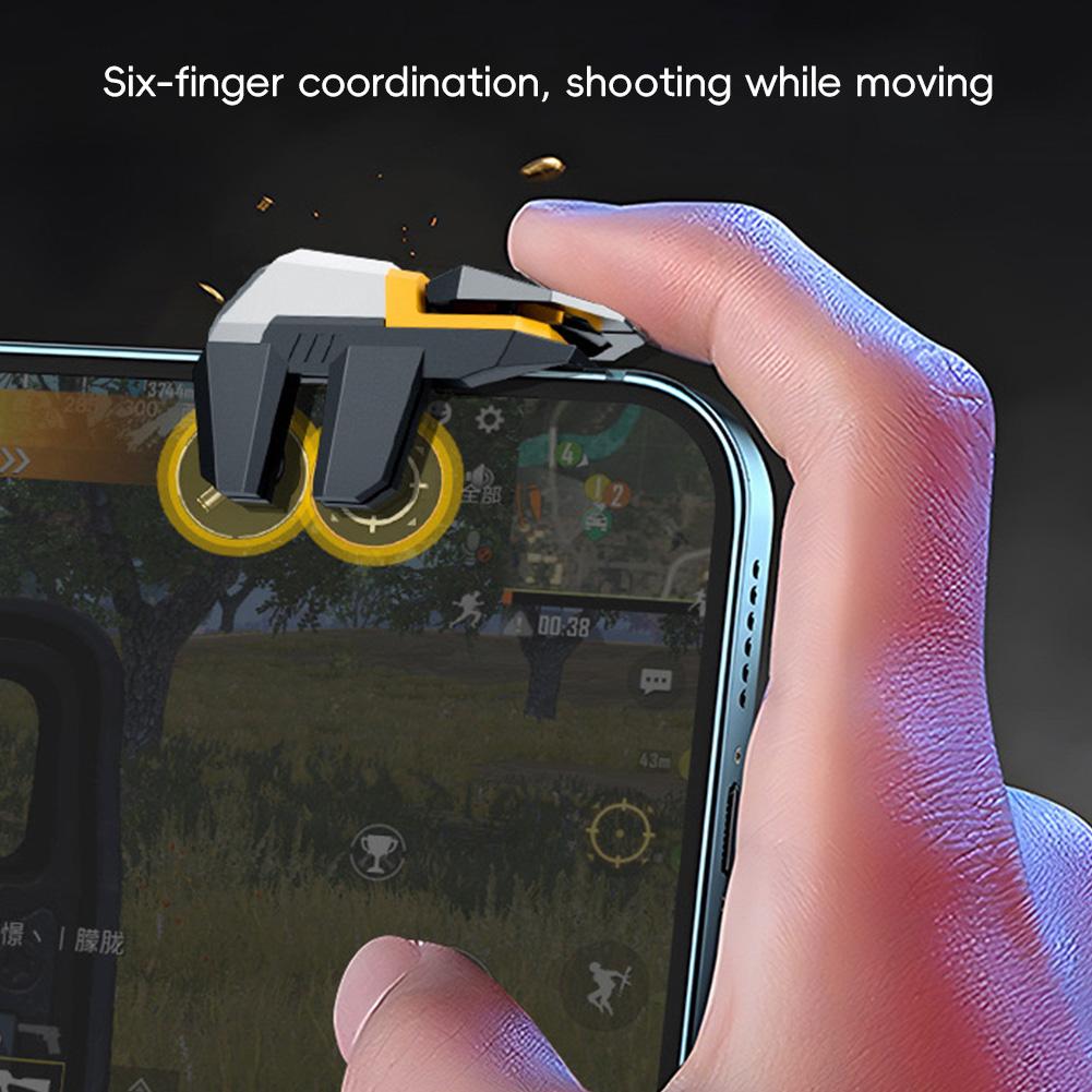 Controller 1 Mobile Game Pair 46finger Linked Shooting Game Mechanical Trigger Physical Auxiliary Gaming Gear