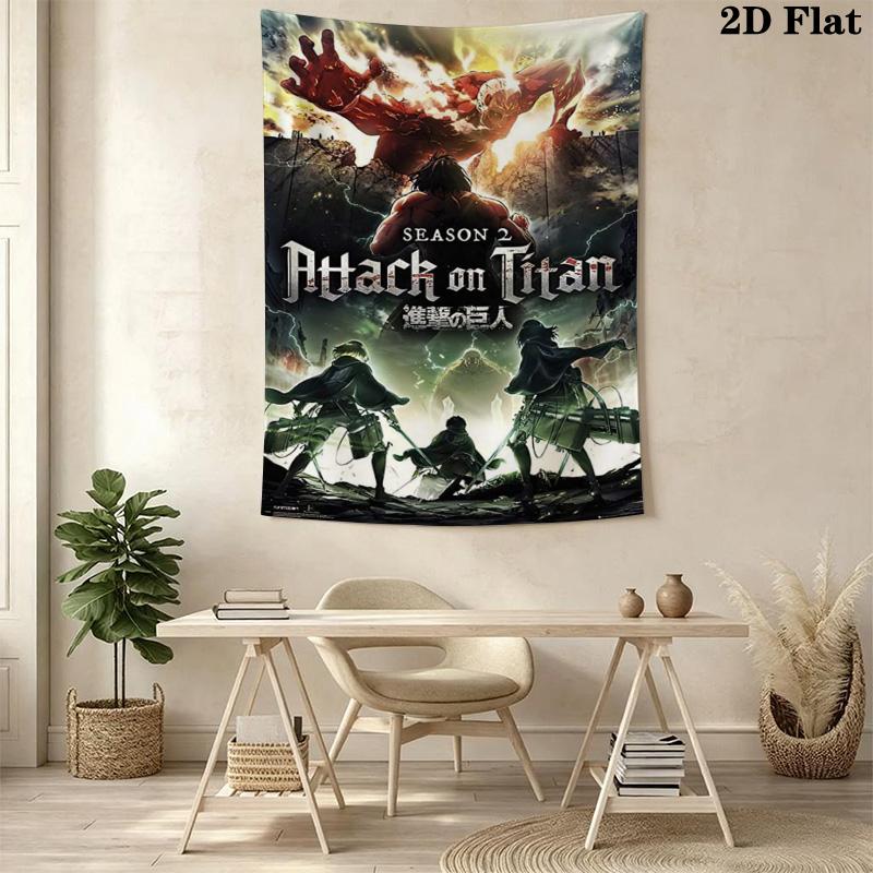 Attack Titan Levi Wall Tapestry Tapestry Background Cloth Wallmounted Work Of Art Christmas Gift Home Decor
