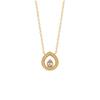 [R3560] - Gold Plated Necklace 'Sissi' White Gold - 45 Cm 12x12 Mm