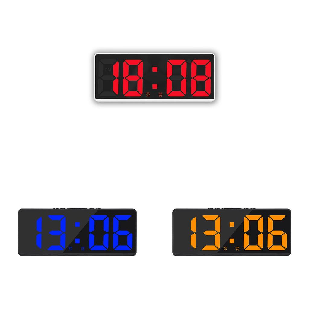 Electronic Led Digital Alarm Clock With Calendar And Temperature For Modern Bedroom