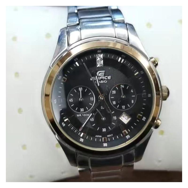 Casio Серия CASIO EDIFICE водозащита для жизни кварцевый механизм стальной ремешок японские и корейские часы мужские часы черный циферблат EF-530P-1A