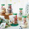 5 Pcs Christmas Tree Candy Jar with Lid Clear Plastic Tree Shaped Chocolate Treat Boxes Empty Beverage Container for Christmas Party Favors