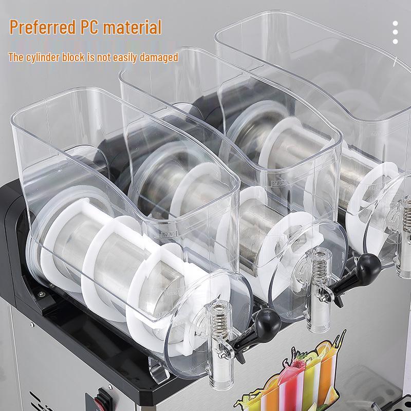 Fully Automatic Snow Melting & Smoothie Machine for Self-Service Milk Tea Shops and Catering, with Single, Double, and Triple Cylinder Options