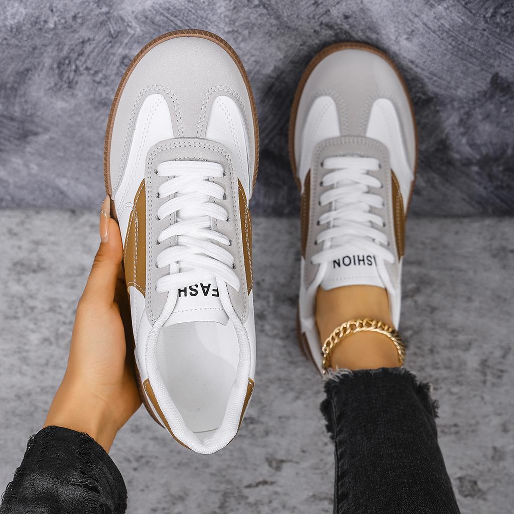 Fashion Women Casual Sneakers 2024 New Comfortable Big Size Women Trend Lace Up Sports Shoes Fashion Non Slip Sneakers Spring Autumn