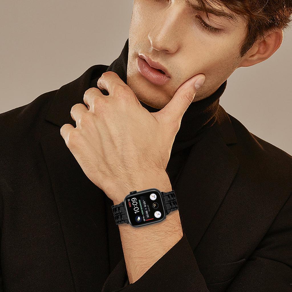 Ремешок из нержавеющей стали для Apple Watch ultra2 3 band 49мм 40мм 44мм 45мм 46мм Металлическая пряжка Браслет iWatch series 9 7 8 se 10 11