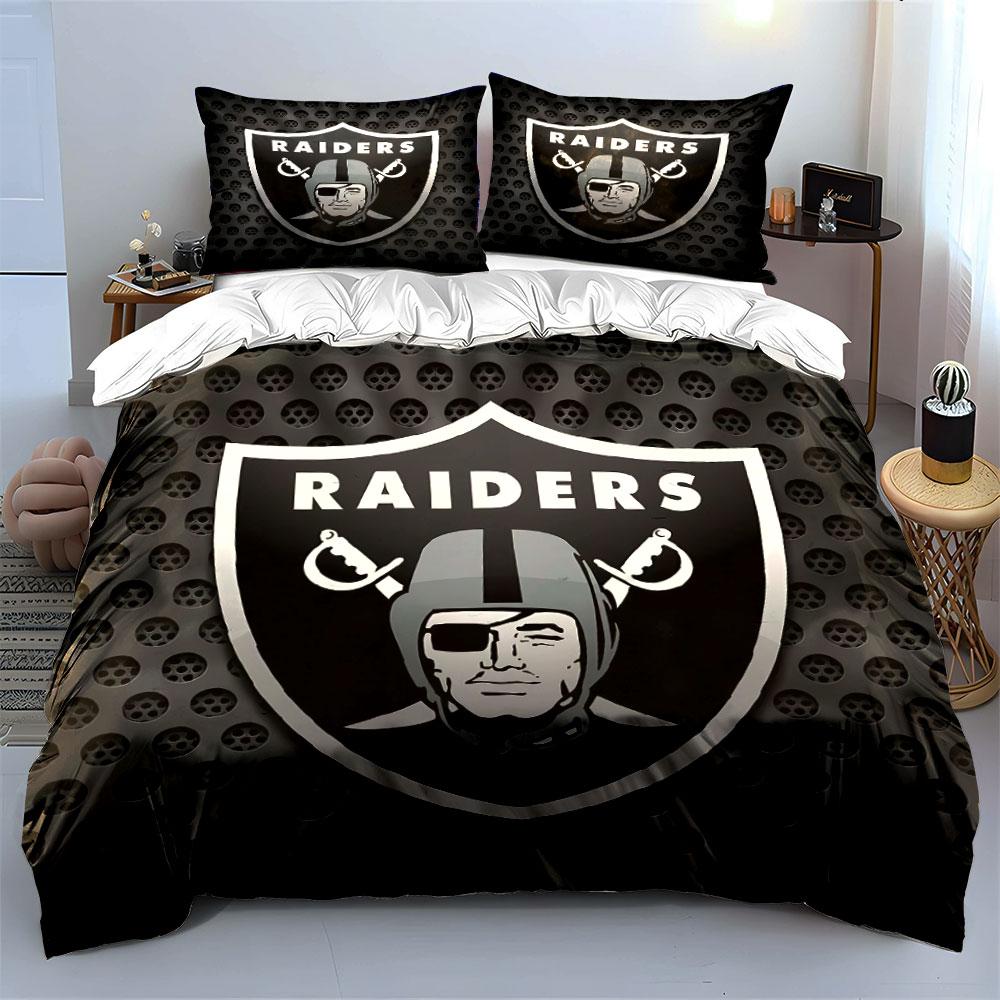 Raiders Shield Logo Design Bedding Duvet Cover Set Duvet Cover Pillowcases (1*Duvet Cover 2*Pillowcases, without duvet insert)
