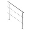 VEVOR 119.9 cm Handrails for Outdoor Steps 2 Crossbars Staircase for Porch Deck