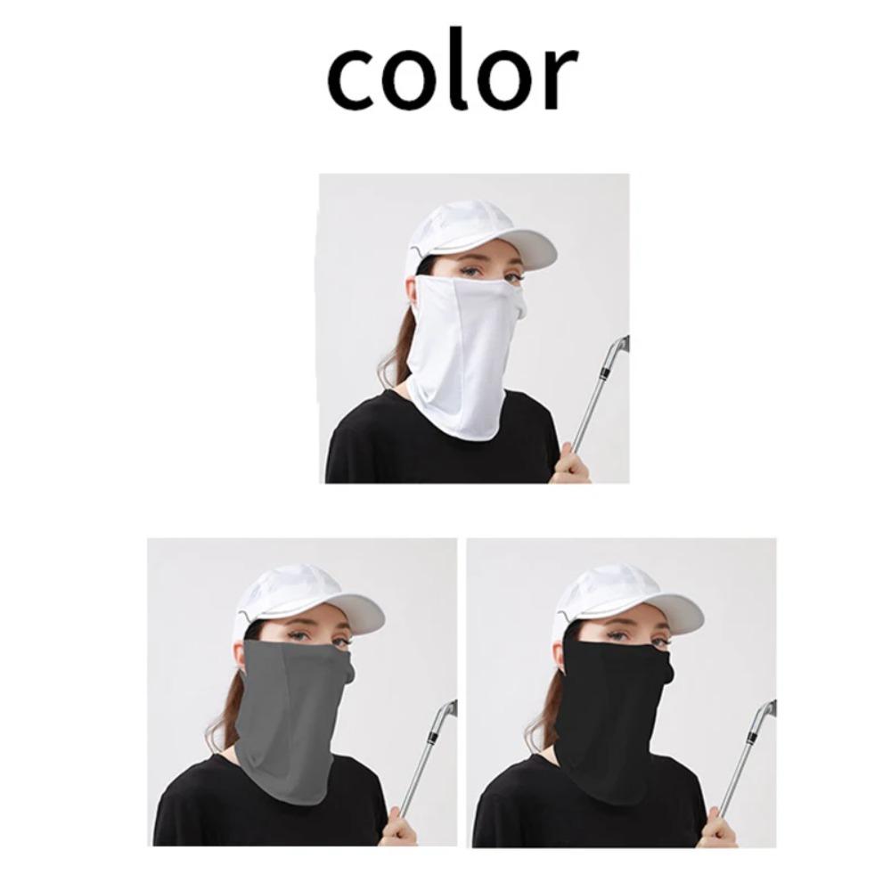 Дышащая гольф-маска для лица Защита от УФ-лучей Солнцезащитный бафф на шею с эластичными петлями для ушей для мужчин и женщин Аксессуары для занятий спортом на открытом воздухе