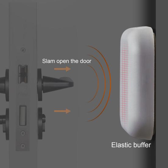 4 шт. противоударные квадратные силиконовые бамперы для дверных ручек однотонные самоклеящиеся дверные защитные накладки