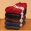 5/10 Pairs Comfortable Casual Autumn Winter Thickened Warm Fleece Socks for Women Octagonal Ethnic Style Mid Calf Wool Socks Cotton Versatile