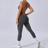 Спортивный цельный костюм для йоги Qiusha с перекрестной спинкой, регулируемой лямкой, эффектом лифтинга бедер 0