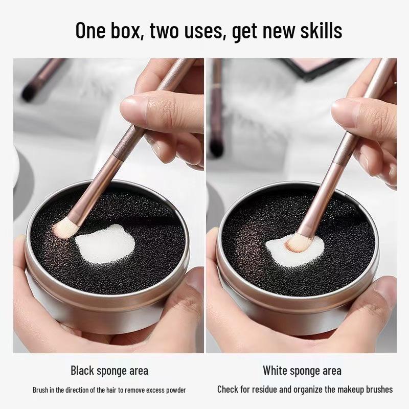 Коробка для чистки кистей для макияжа: Очиститель для кистей и спонжей для теней, средство для сухой чистки без мытья, инструмент для красоты