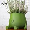 Горшок для суккулентов Happy Face, напечатанный на 3D-принтере, настольный цветочный горшок, декор для дома и офиса, цветочный горшок для кактусов и суккулентов, подарок любителям растений