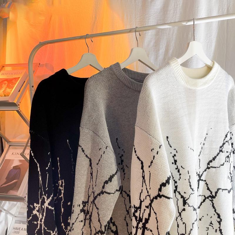 Японские свитера, женская одежда, винтажные топы в стиле Харадзюку, модный пуловер, уличная одежда, черный свитер с готическим принтом