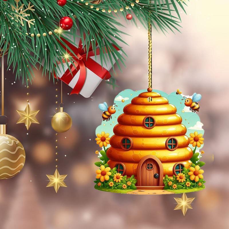 Милое Минималистичное Акриловое Украшение Пчела для Автомобиля Подарок для Праздничного Обаяния Интерьера