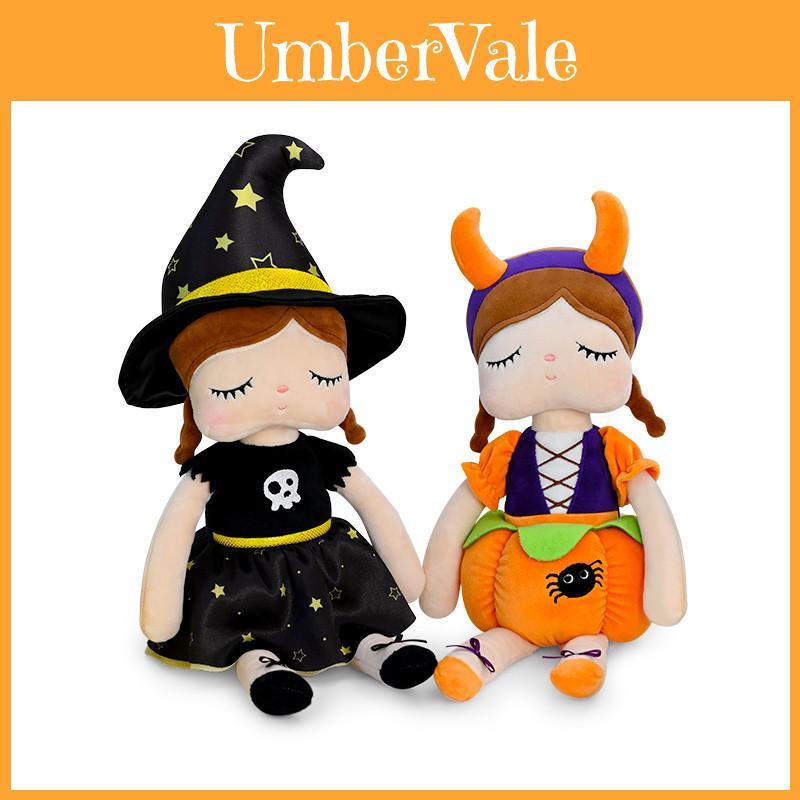 Soft And Comfortable Witch And Pumpkin Plush Dolls For Halloween Decor