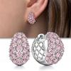 Xiaomi Huitan Geometric Design Women Hoop Earrings Full Bright CZ Fashion Lady Party Wedding Accessories Charming Jewelry for Daily