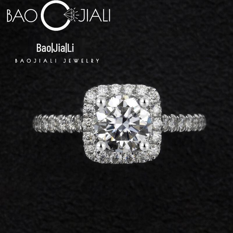 Платиновое покрытие PT950 Квадратный Муассанит Помолвочное Кольцо с Восемью Сердцами и Стрелами Кубический Цирконий, Открытый Дизайн для Женщин