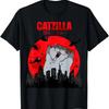 2026 Забавный Милый Арт Японский Кот Графика для Любителя Кошек Catzilla Графика для Футболки Футболки Женская Мужская Одежда Мода