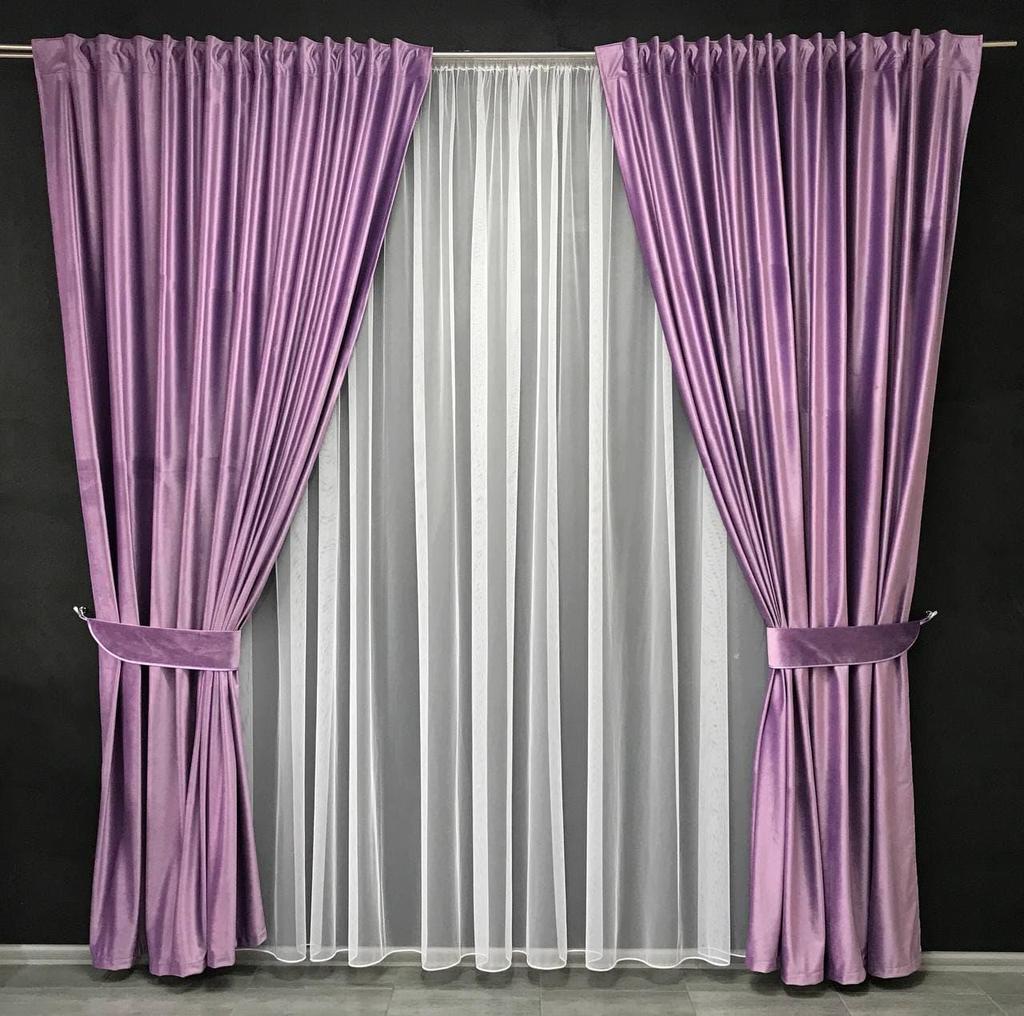 Роскошные бархатные тканевые оконные шторы для гостиной, спальни, однотонные драпировки, домашний декор 200x270 cm (2 шт) ALBO