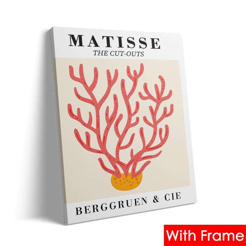 Abstract Picasso Matisse Yayoi Kusama Wall Art Canvas Painting with Frame Nordic Aesthetics Posters and Prints Living Room Decor