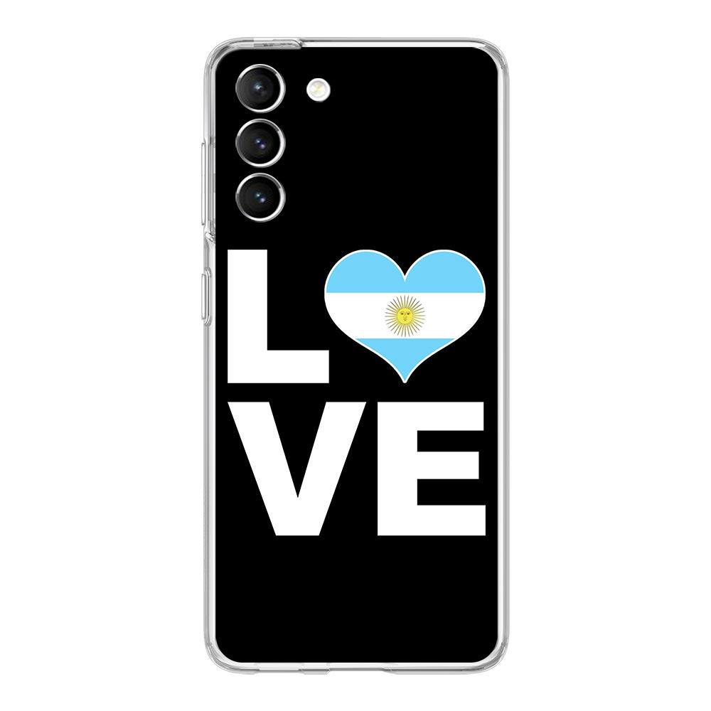 Чехол для телефона с флагом Аргентины Футбол 10 для Samsung Galaxy S22 S21 S20 FE Ultra 5G S10 S10E S9 S8 Plus Note 10 20 Мягкий прозрачный чехол