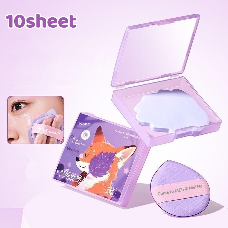 Oil Control Blotting Paper Sheets 100 Pack Facial Makeup Shine Absorbing Easy To Carry For Parties And Work
