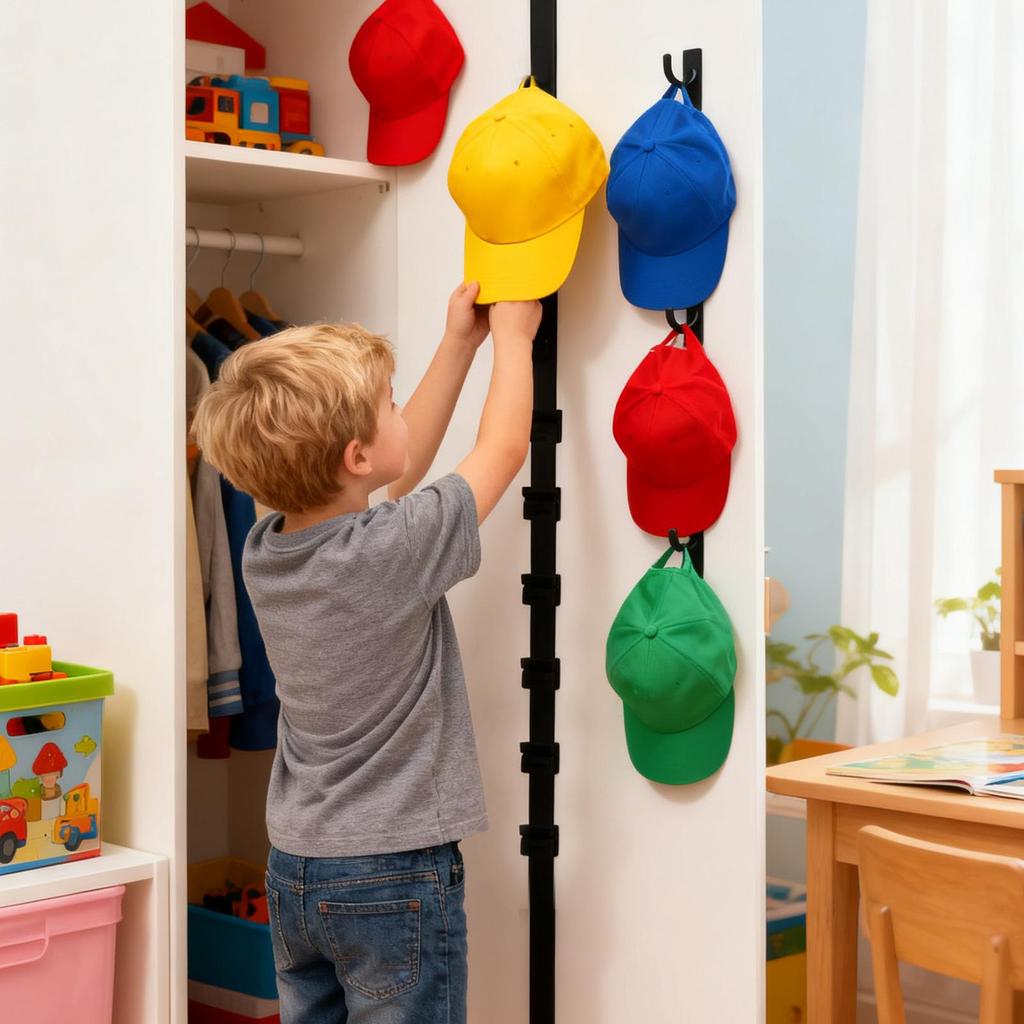 Держатель для шляп для шкафа выдвижная вешалка с 10 крючками регулируемый настенный органайзер для шляп крючки для хранения для организации спальни