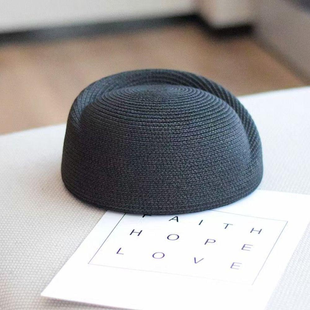 Elegant Straw Beret Hat Classic Fedora Hat Fashion Straw Pillbox Hat Wedding Party