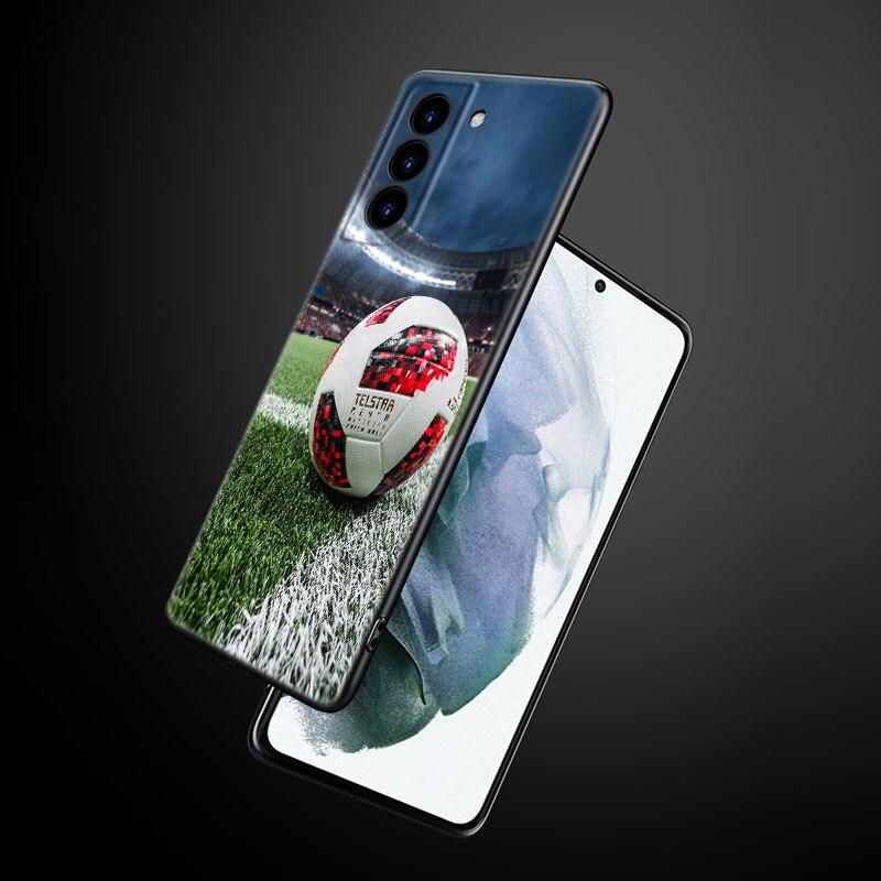 Чехол для телефона с футбольным полем для Samsung Galaxy S22 Pro S21 S20 Ultra FE S10 Lite 5G S10E S9 S8 Plus, мягкий черный чехол из ТПУ