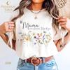 Floral Mother's Day T-Shirt | Boho Wildflower Mama Tee Full Size S-4XL
