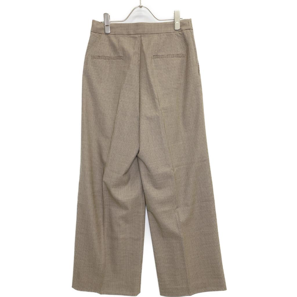 TOMORROWLAND Excellent Condition 24AW Brownie Gun Club Check Tuck Wide Pants Bottoms 36 Brown/HoundstoothUsed