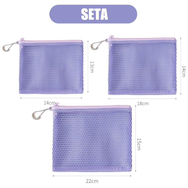 Цветная сетчатая сумка для хранения с двойной молнией, двухслойный портативный кошелек для монет, квадратный сетчатый кошелек для монет, дорожный органайзер, сумка для переноски