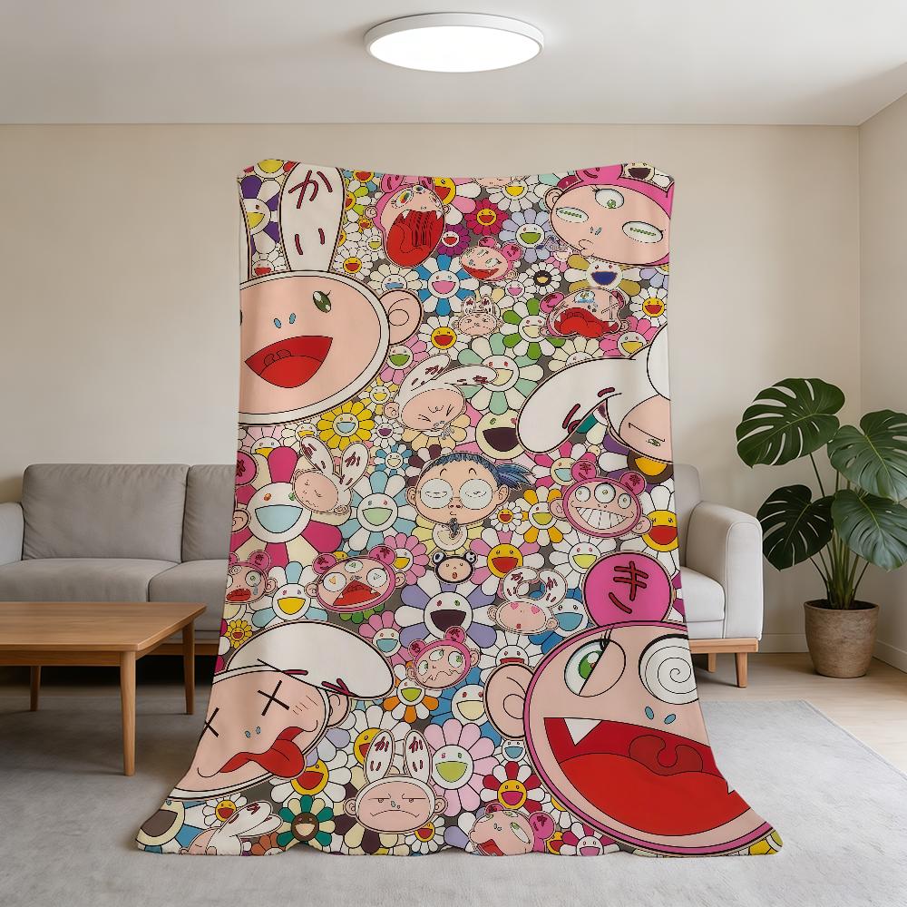 Blanket Super Art M-Murakami-ES Warm Comfortable Plush T-TakashiS-ES Throw Blanket Child Fashion Home Sofa Bedroom Gift