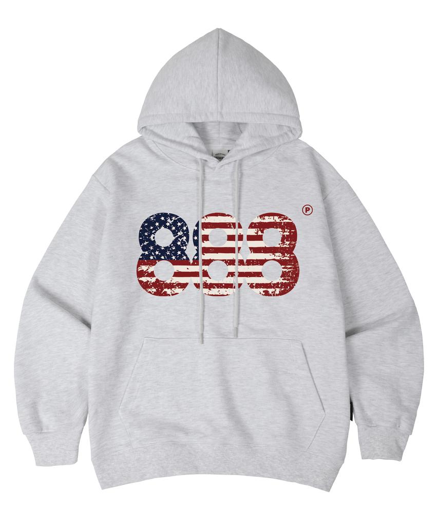 [С флисовой подкладкой/Без флисовой подкладки] Худи оверсайз Usa Number.888 7 цветов (Тип C)