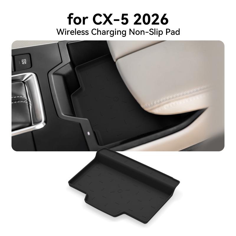 For Mazda CX-5 2026 Interior Accessories Set Wireless Charging Pad Armrest Storage Box Cup Holder Screen Organizer